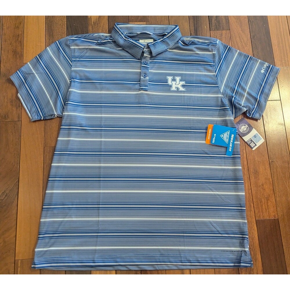 Kentucky Wildcats Uk Columbia PFG Super Terminal Tackle Omni-Shade Polo XL NWT